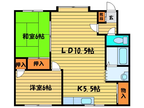 ハイツ第２クラークヒルの物件間取画像